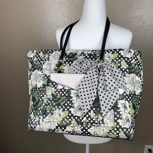 Betsey Johnson Polkadot large tote with scarf